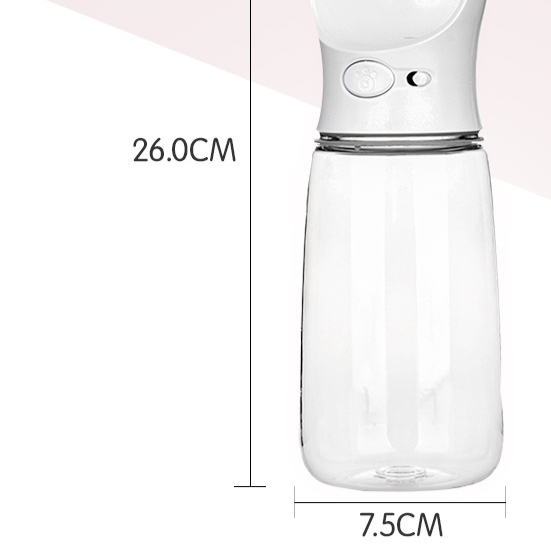 Portable Pet Water Bottle with Carrying Rope, 350ml or 550ml Leakproof Walking Bottle