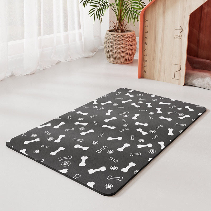 Quick-dry diatomite pet feeding mat, product detail photo