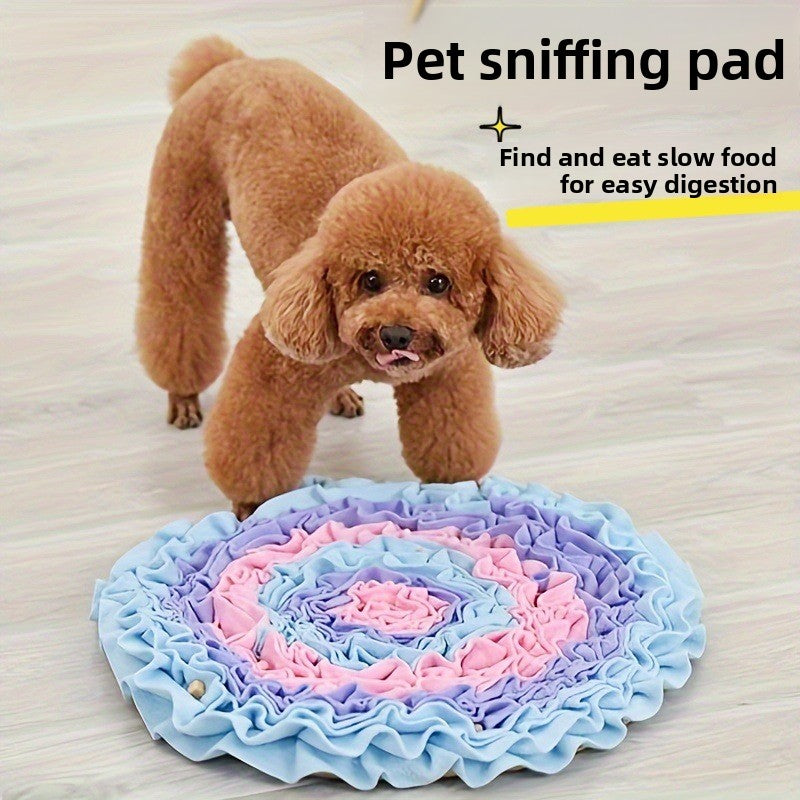Round Snuffle Mat for Dogs and Cats, Interactive Foraging Pad
