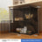 Indoor plastic cat cage with litter area and cat bed, view 68