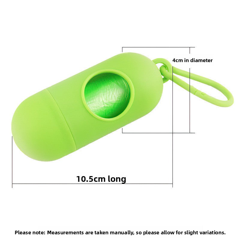 Pet Waste Bag Dispenser Capsule with One-Handed Tear-Off