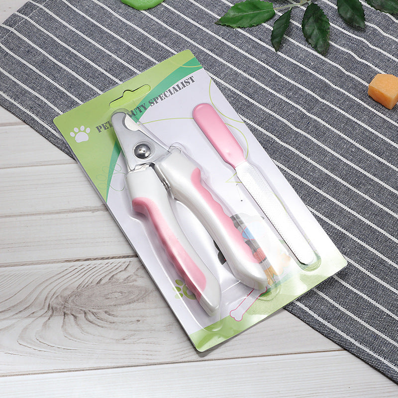Stainless Steel Pet Nail Clippers with Wave or Curved Handle