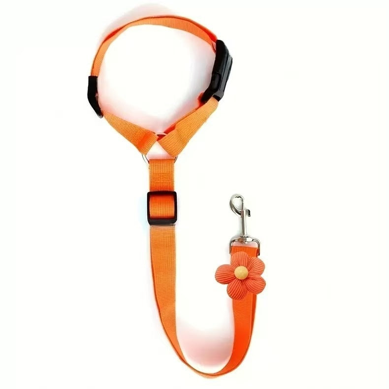 Elastic dog car headrest lead in nylon webbing, product image 10