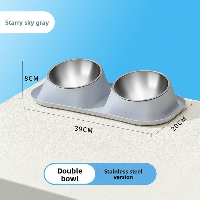 Anti-Spill Pet Food Bowl with Stainless Steel Insert