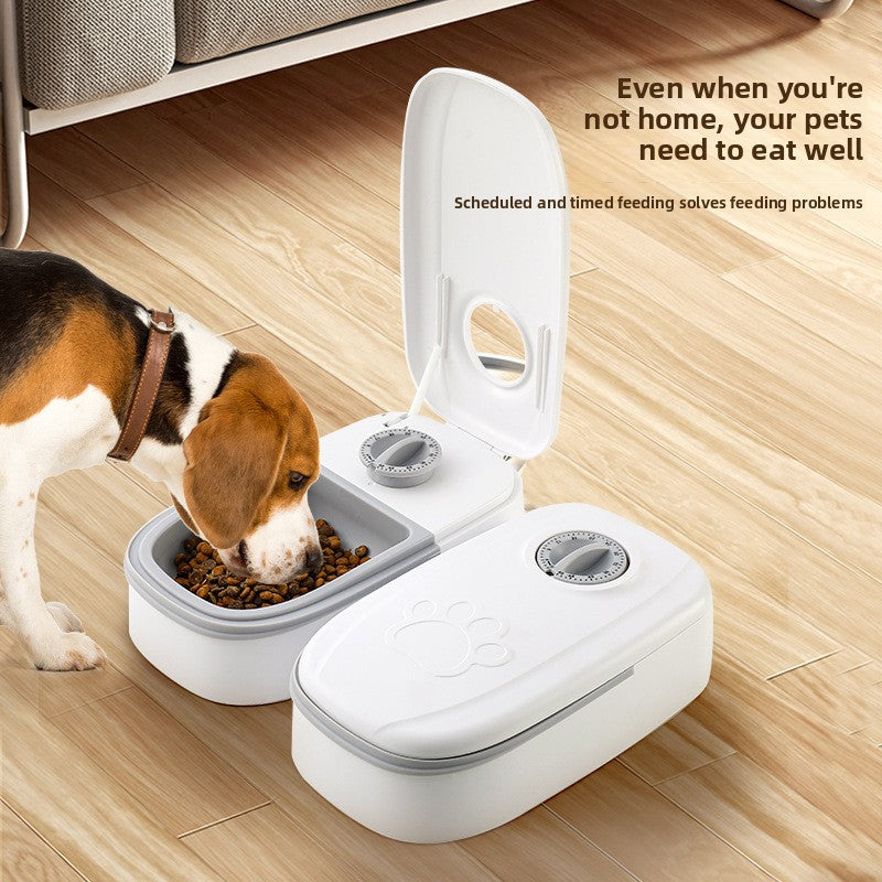 Pet Automatic Feeder Dual Meal Cat Dog Bowl