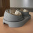 Cat Face Dual Pet Bowl, Stainless Steel or Ceramic