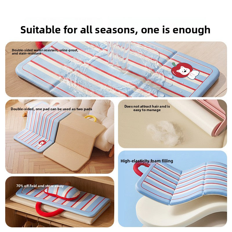Waterproof double-sided dog print cooling mat for pets, alternative angle view