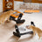 Adjustable Height Stainless Steel Pet Bowl, Single or Double Raised Feeder in Two Colours
