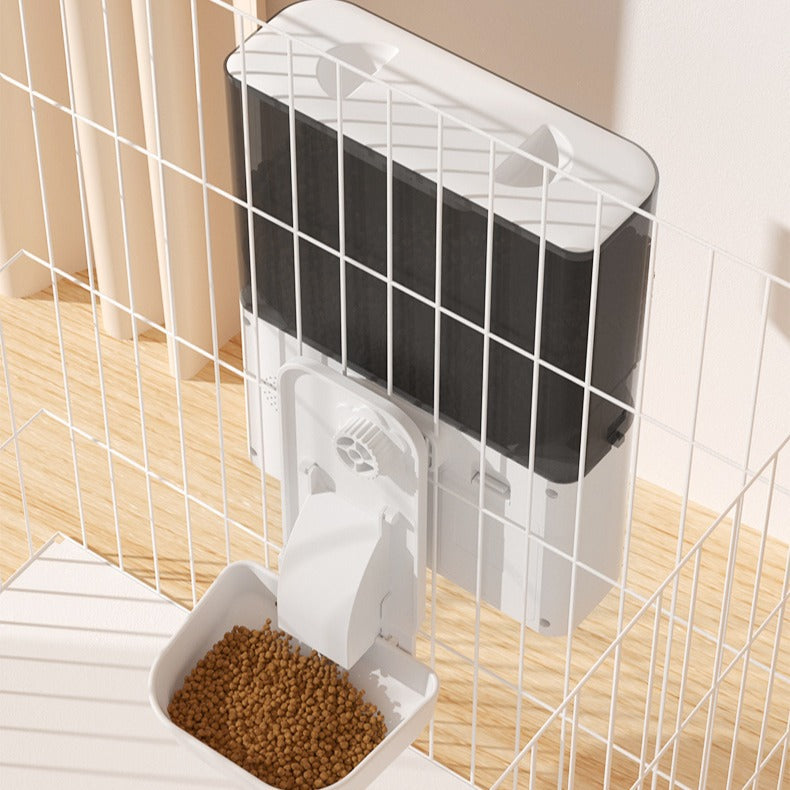 Smart Automatic Pet Feeder and Water Dispenser with 2.4G WiFi App Control for Cages