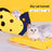 DIY felt cat tunnel nest in yellow and blue