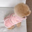 Soft brown suede effect dog vest with harness style fit