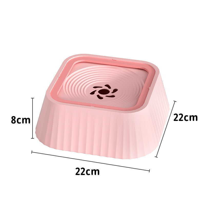 Floating Pet Drinking Bowl with Anti-Knock Base and Neck Protection for Cats and Dogs