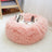 Round velvet cat bed mat for winter, sizes from 40cm