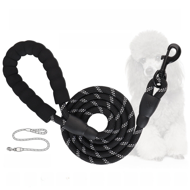 Reflective Nylon Rope Dog Lead for Safer Night Walks