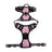 Escape-resistant reflective dog harness in black, product image 3