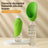 Silicone dog water bottle with foldable U-shaped lid in Green 2-Pack, front view