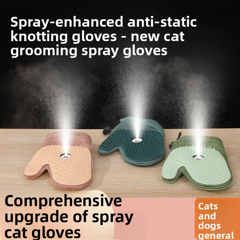 Spray Pet Hair Removal Gloves with Anti-Static Mist