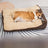 Bolster Dog Sofa Bed for Winter Warmth, Washable Plush Mat