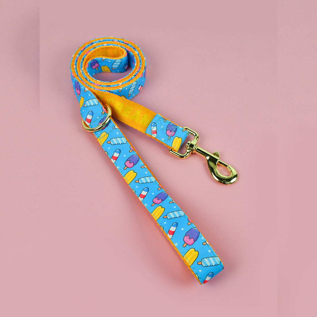Patterned dog harness with ID tag in purple heart print, product image 38
