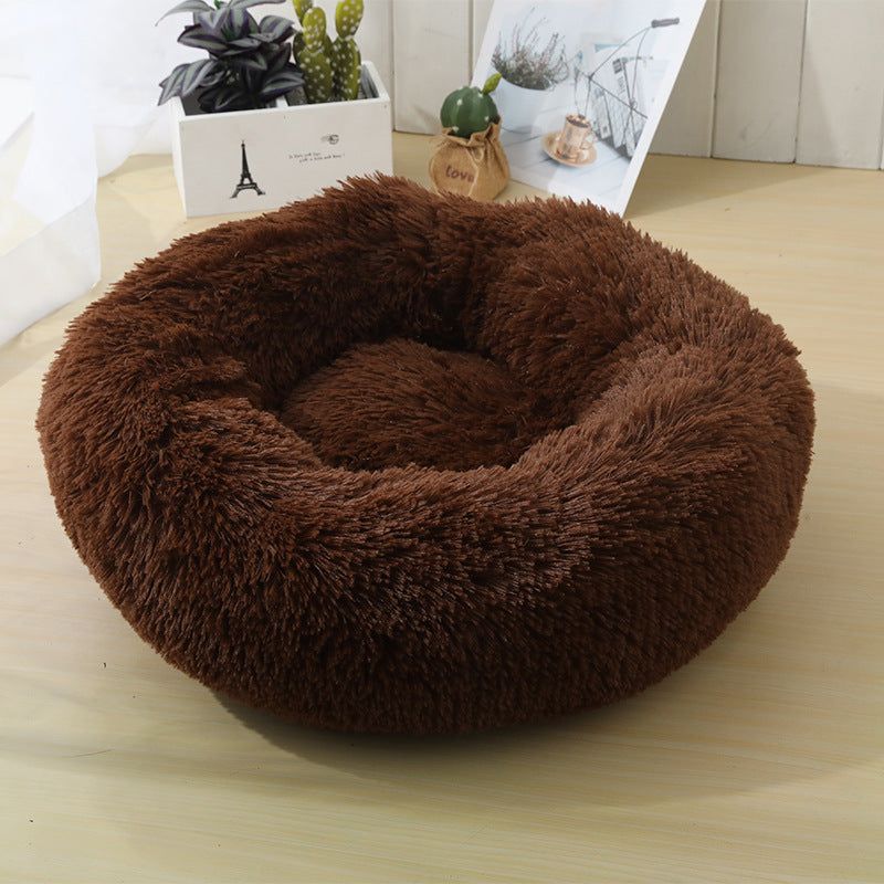 Plush donut pet bed for cats and small dogs, photo 45 of 80