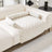 Large plush dog bed mat with pillow in Beige, size 90 x 135cm