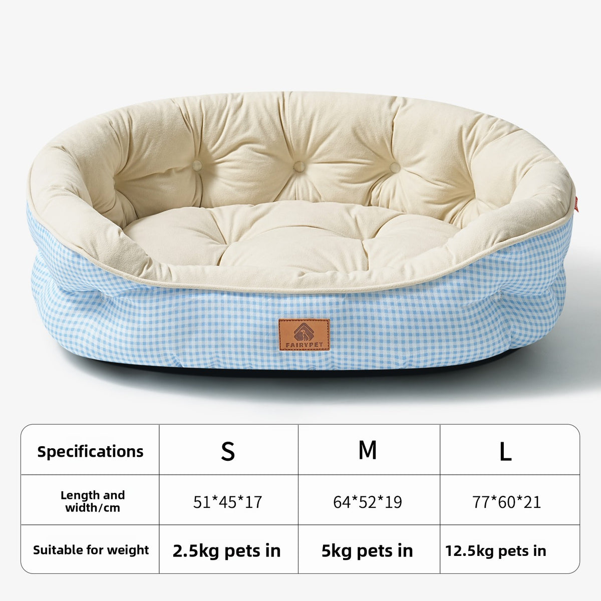 Fluffy all-season dog bed with raised sides in soft colours, photo 16
