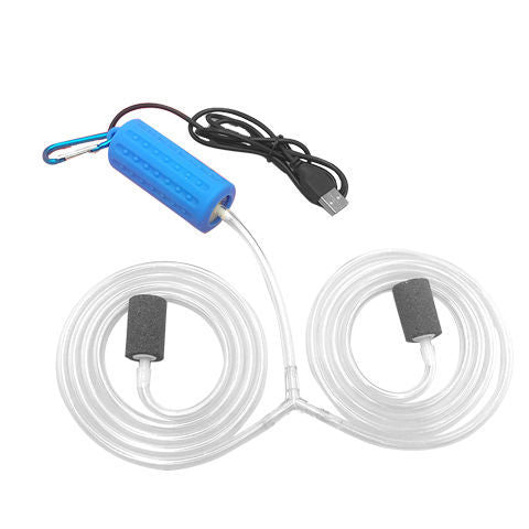 Compact USB aquarium air pump in a colourful silicone shell, view 5