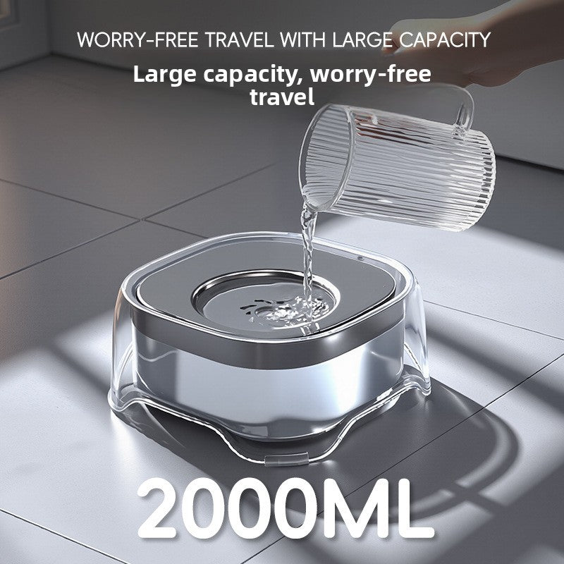 Non-Spill Floating Water Bowl for Dogs with Splash-Proof Design and Filter Pack Options