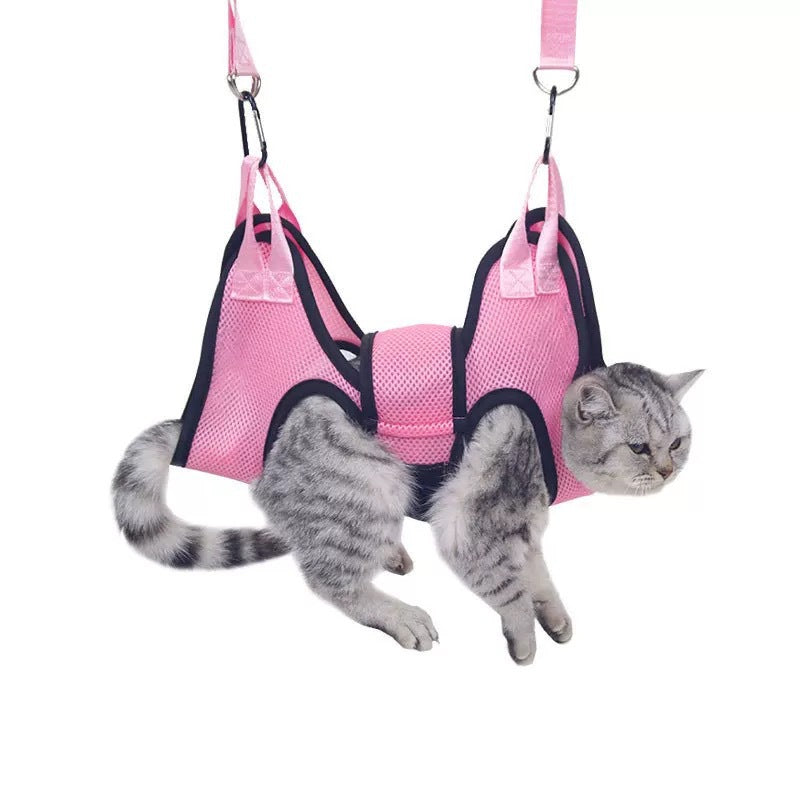 Anti-Scratch Grooming Hammock for Dogs and Cats, Adjustable Sling
