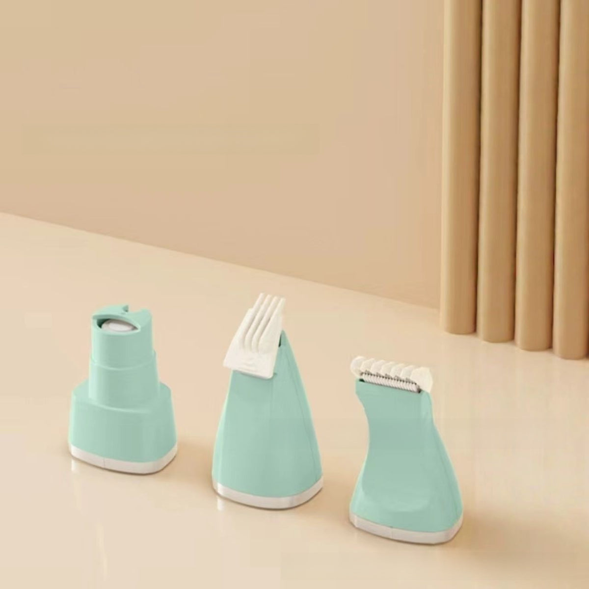 Silent Cordless Pet Clipper with Interchangeable Heads for Grooming