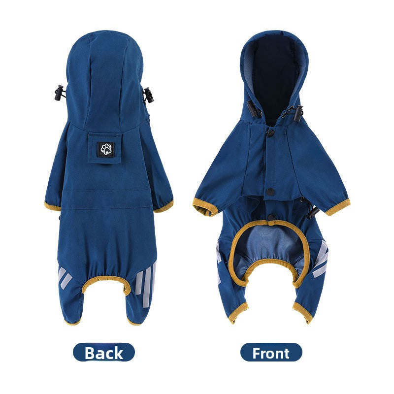 Hooded four leg dog raincoat, available in 19 styles, sizes Small to 2XL, image 16