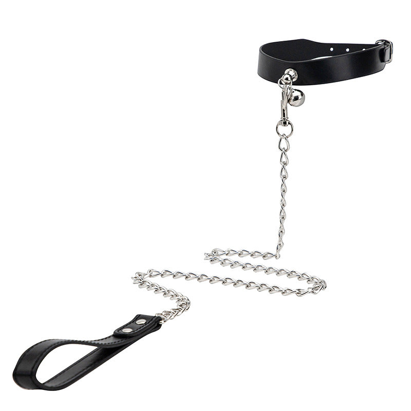 Adjustable Leather Collar with Bell