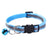 Reflective breakaway cat collar with bell in lake blue, view 8