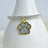 Sparkly silver chain necklace collar with paw charm for small dogs