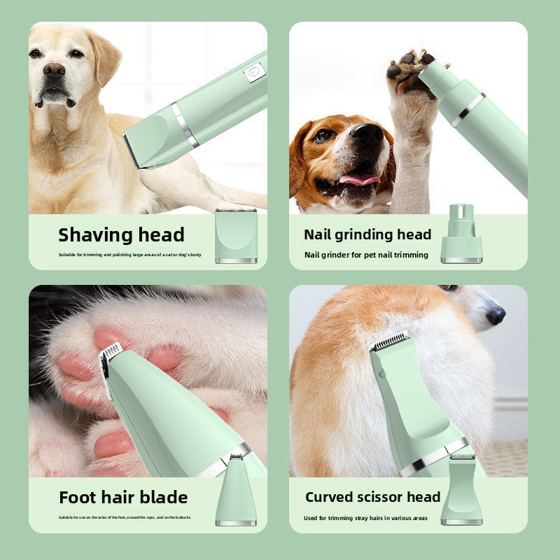 Slim Paw and Face Trimmer with Grinder Attachments for Dogs and Cats