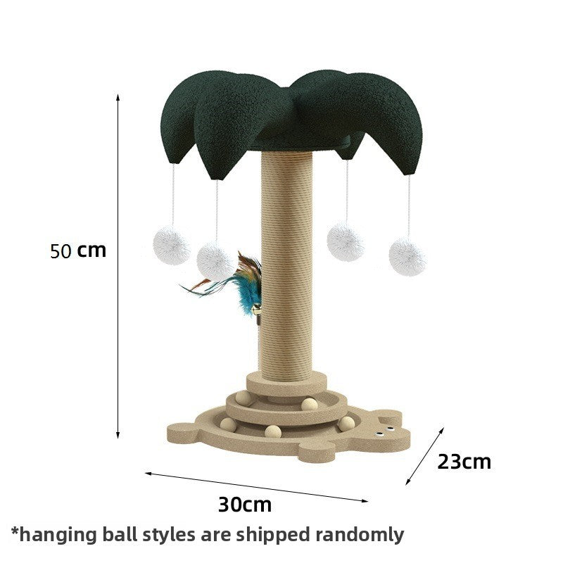 Cat turntable toy with sisal scratching post, photo 10 of 13