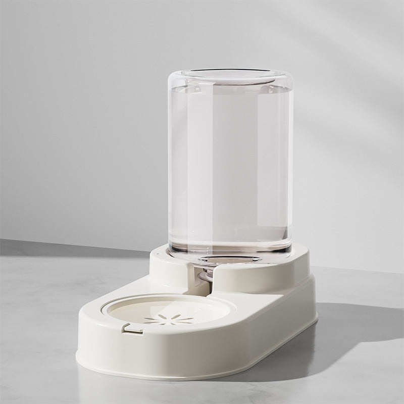Split-Type Pet Feeder and Waterer with Cat Ear Water Dispenser and Dry-Wet Separation