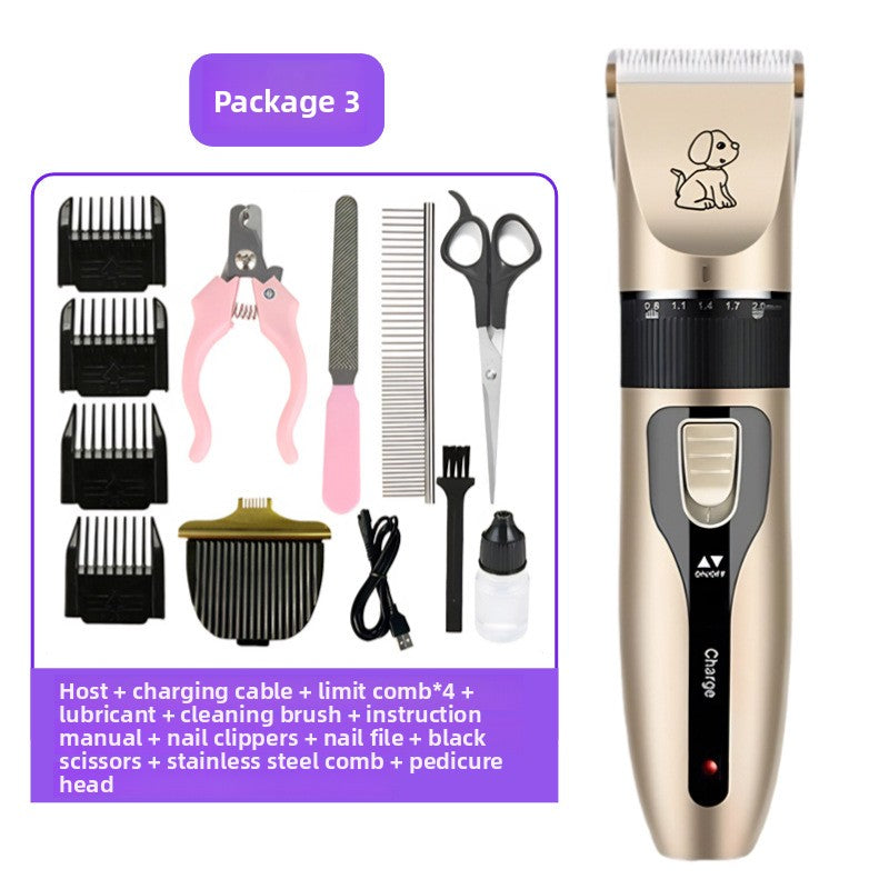 Pet Hair Clipper Grooming Kit with Steel Comb and Scissors