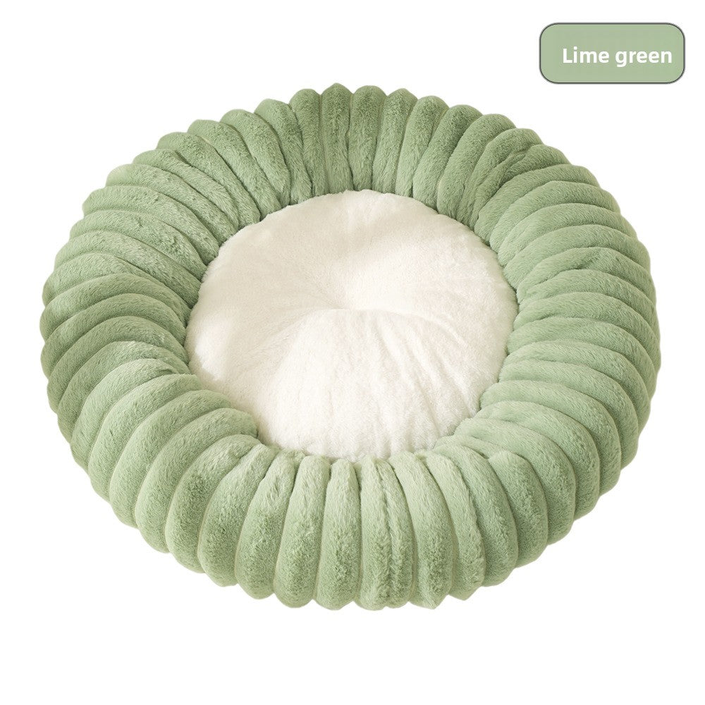 Pink washable donut nest bed in 50cm diameter