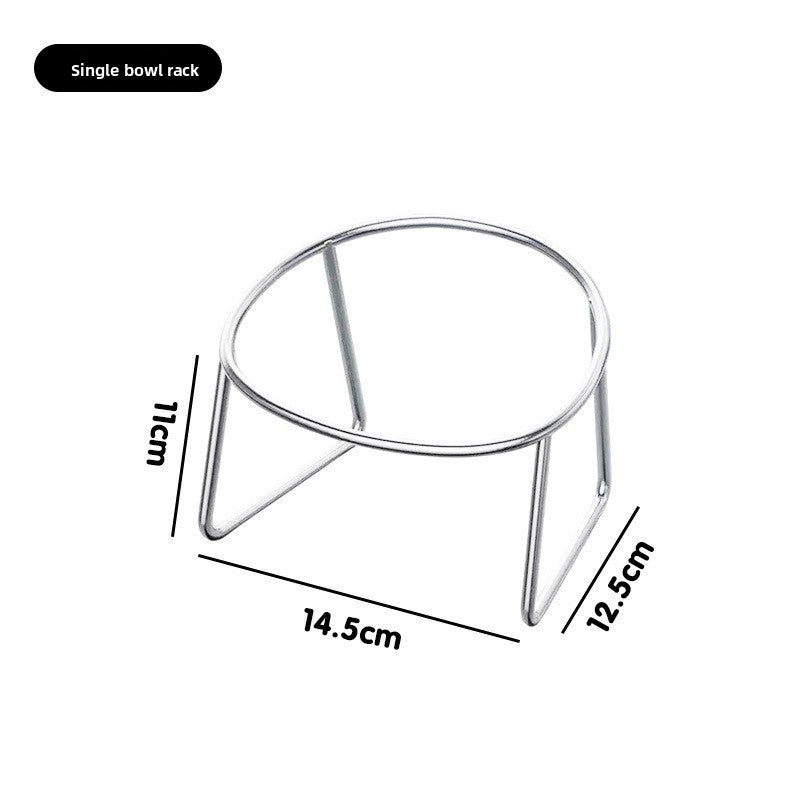 Stainless steel elevated pet bowl with stand - photo 7