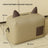 Plastic cat travel carrier with air vents and carry handle, photo 14