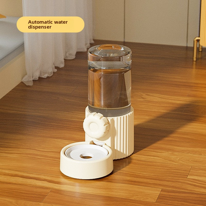 Automatic Gravity Pet Food Feeder and Water Dispenser in Yellow, Blue or Pink with Bell