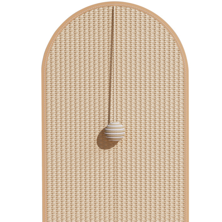 Wall-mounted sisal cat scratching mat with backing, photo 5 of 15