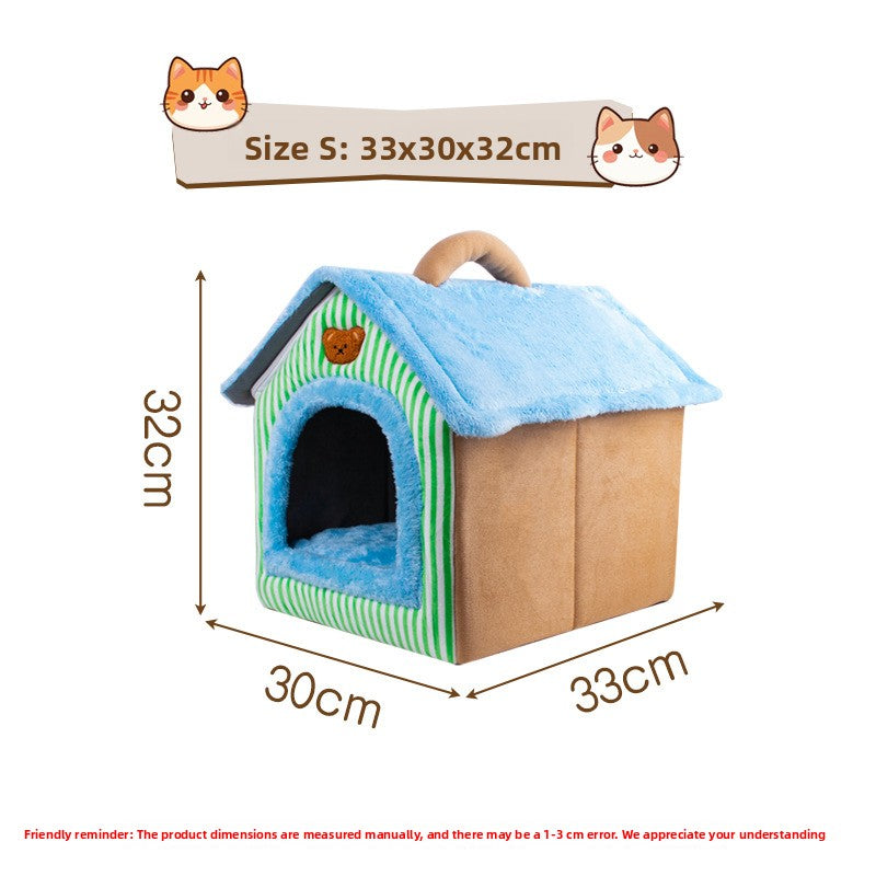 Animal Design Pet House for Cats and Small Dogs, Washable