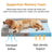 Light grey memory foam pet mat with removable washable cover, photo 4