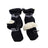 Anti-slip waterproof dog shoes with reflective strips in Pink, top view
