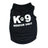 Lightweight printed dog vest T-shirt in polyester, in use with a pet