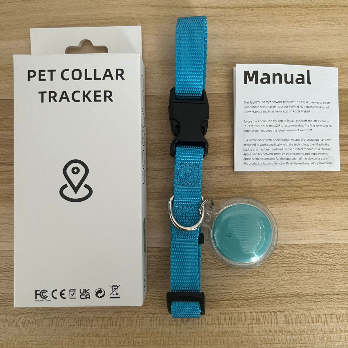 Mini Bluetooth Pet Tracker with Alarm, Anti-Lost Collar Locator