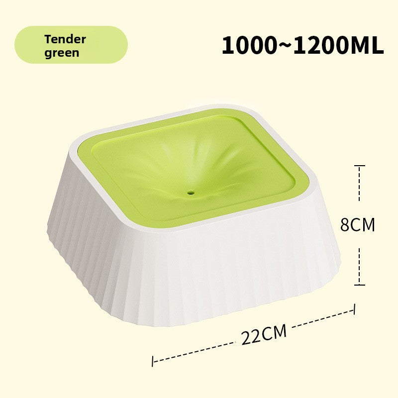 Splash-Proof Floating Dog Water Bowl with Anti-Spill Structure for Small to Medium Dogs