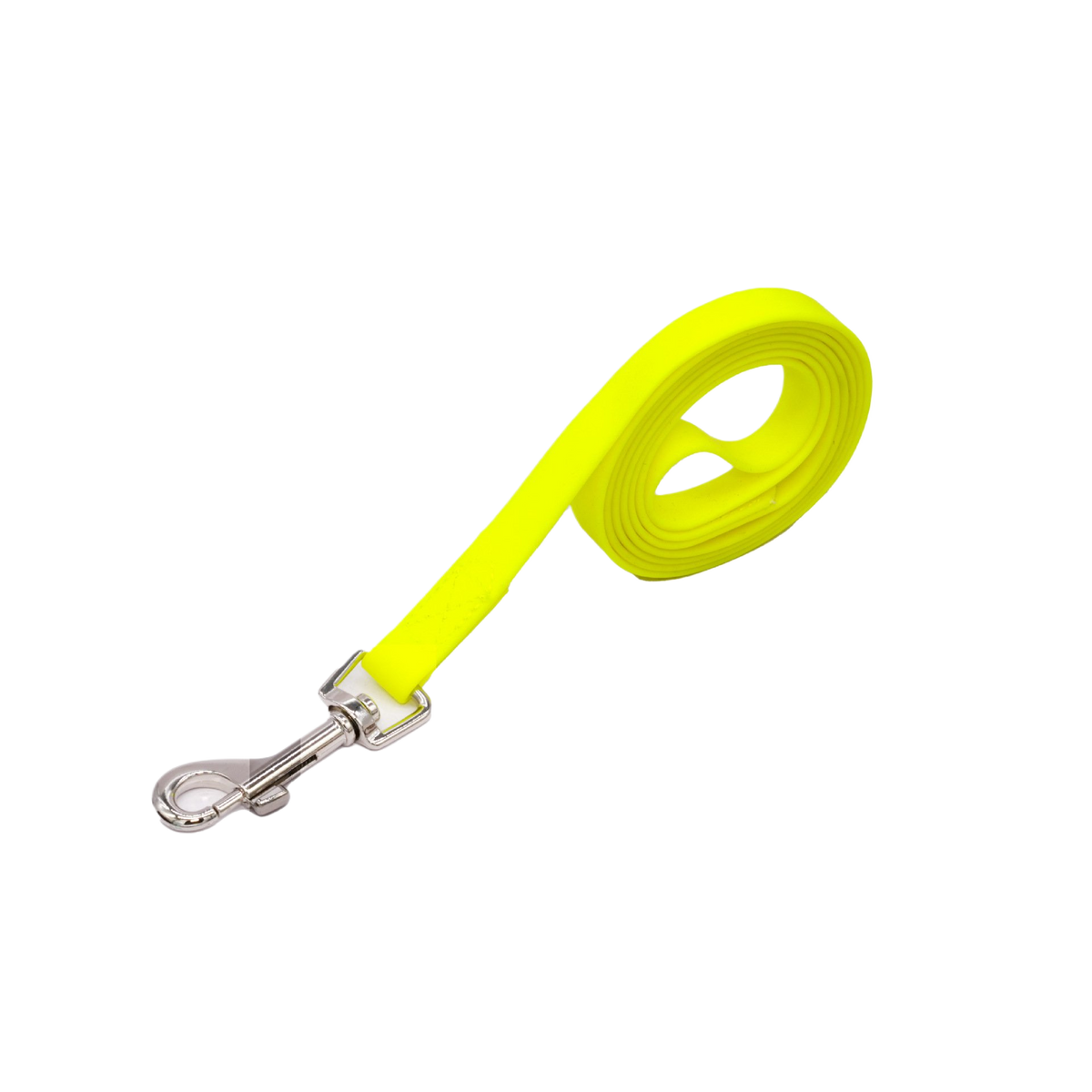 Wipe clean PVC dog leads in yellow, green and emerald